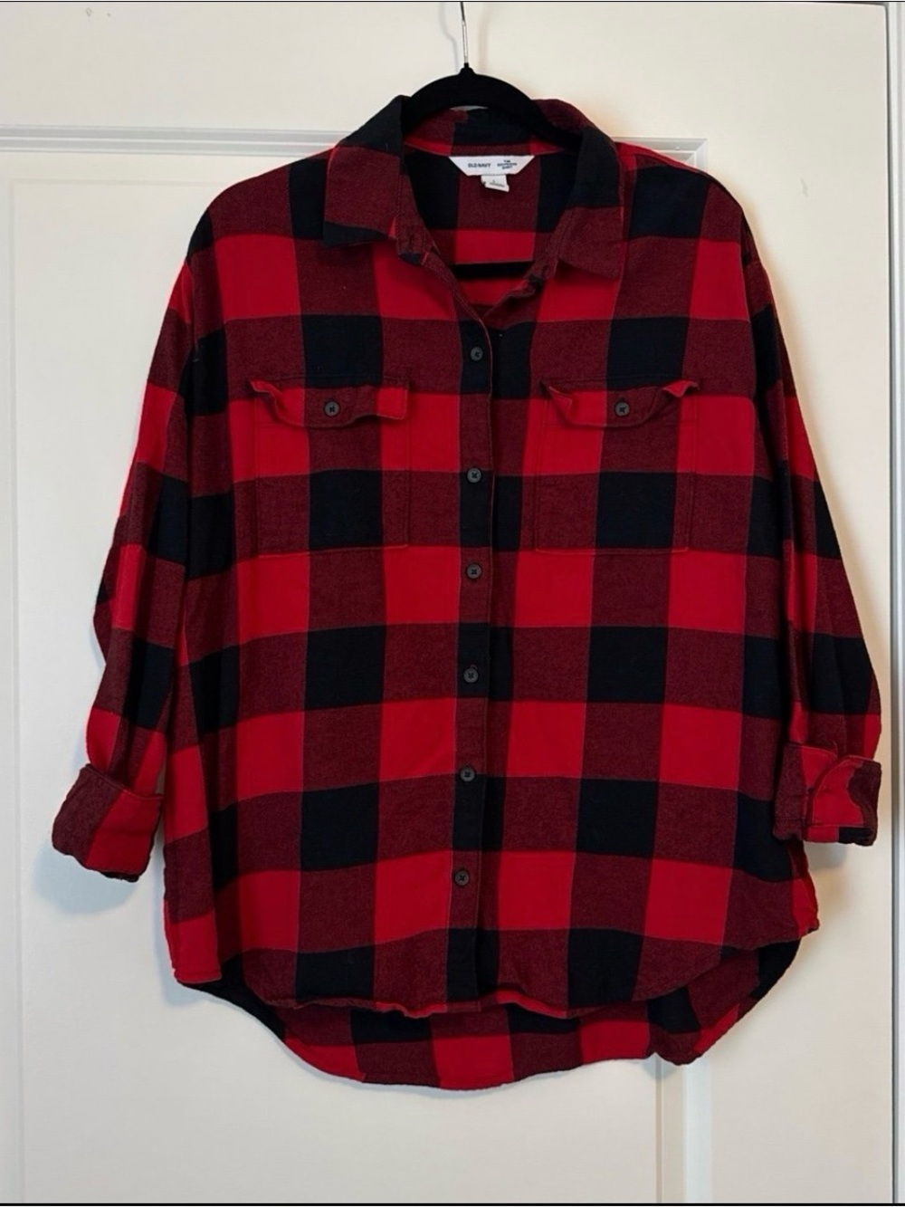 Old Navy The Boyfriend Shirt | Size Large